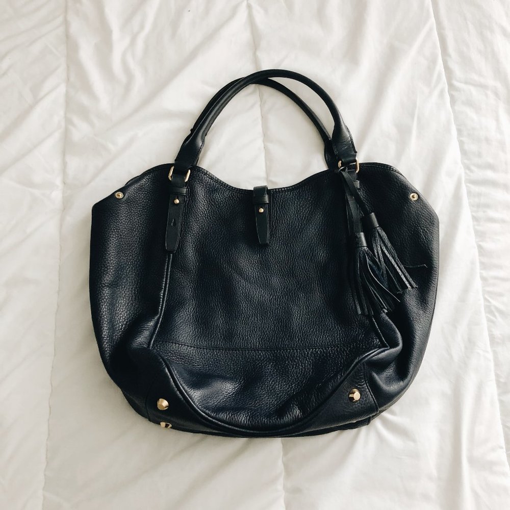 Blue J.Crew Leather Bag
